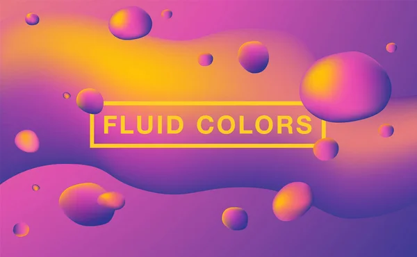 Fondo de colores fluidos abstractos — Vector de stock