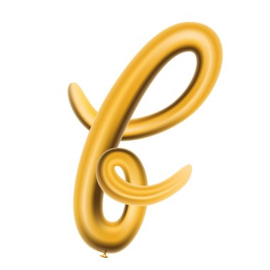 Metalik altın Abc Balonlar, altın harf alfabe.
