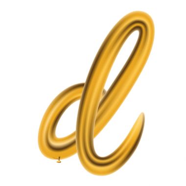 Metalik altın Abc Balonlar, altın harf alfabe.