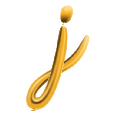 Metalik altın Abc Balonlar, altın harf alfabe.