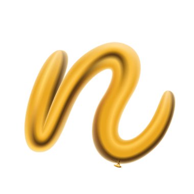 Metalik altın Abc Balonlar, altın harf alfabe.