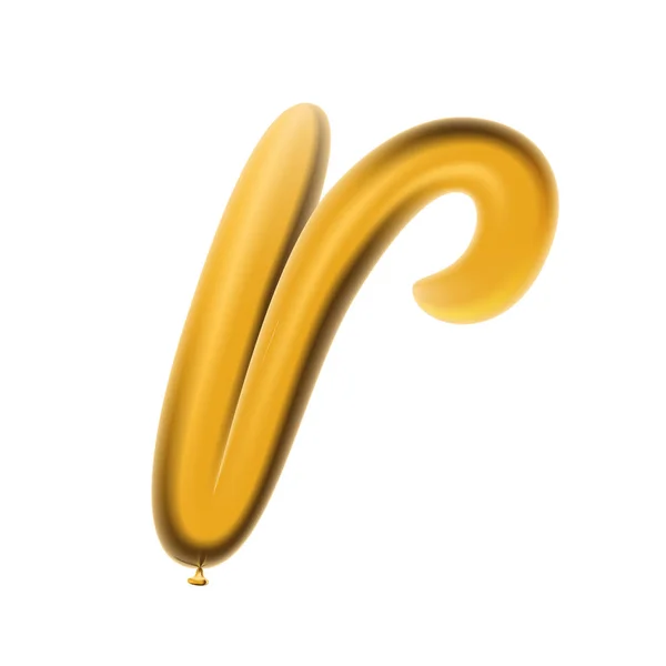Μεταλλικά χρυσά Abc μπαλόνια, χρυσό γράμμα αλφαβήτου. — Διανυσματικό Αρχείο