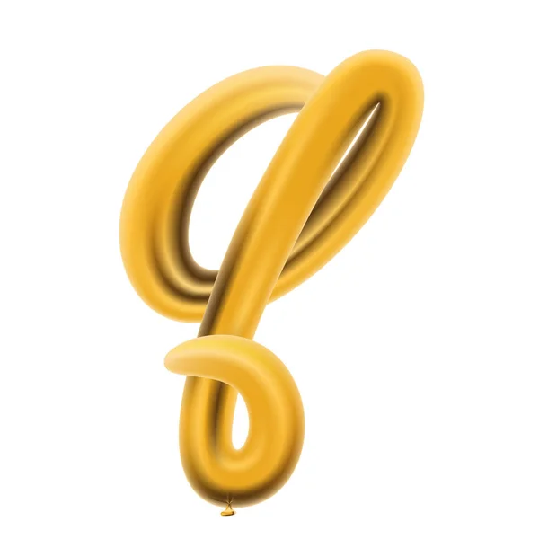 Metallic Gold ABC Balloons, golden letter alphabet. — Stock Vector