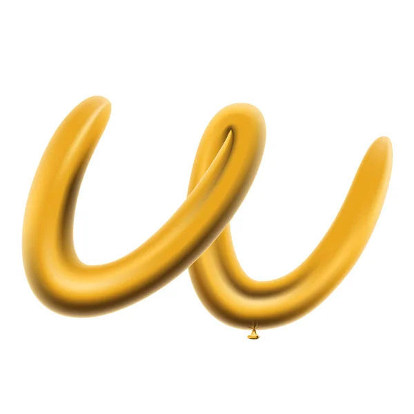 Palloncini ABC in oro metallico, alfabeto a lettere dorate . — Vettoriale Stock