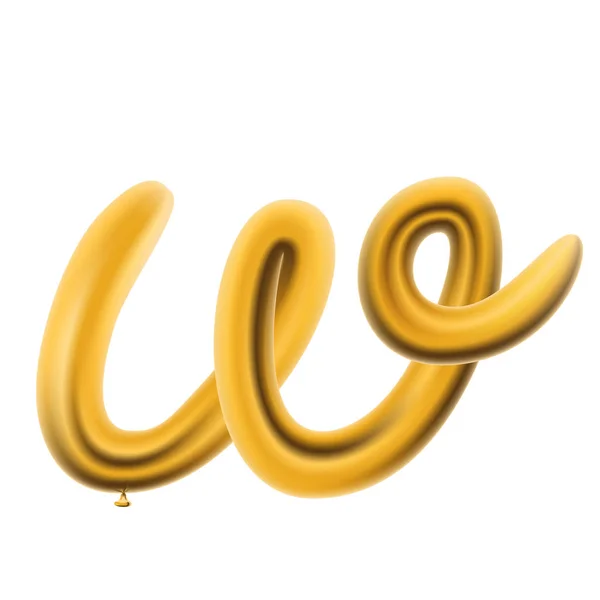 Metallic Gold ABC Globos, alfabeto de letras doradas . — Vector de stock
