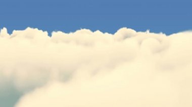 Bulutların üzerinde uçuş. 