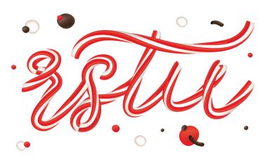 Noel şeker kamışı harfler izole üzerinde beyaz arka plan ayarlayın. Lolipop yazı tipi. Noel ve yeni yıl tebrik kartı için şablon. Tatlı tipografi. Tatlı vektör çizim. 