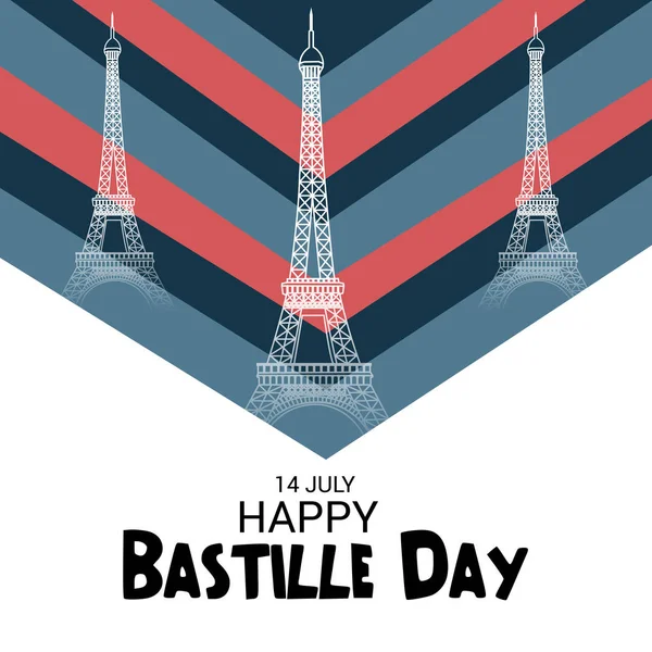 France Bastiljen dag — Stock vektor