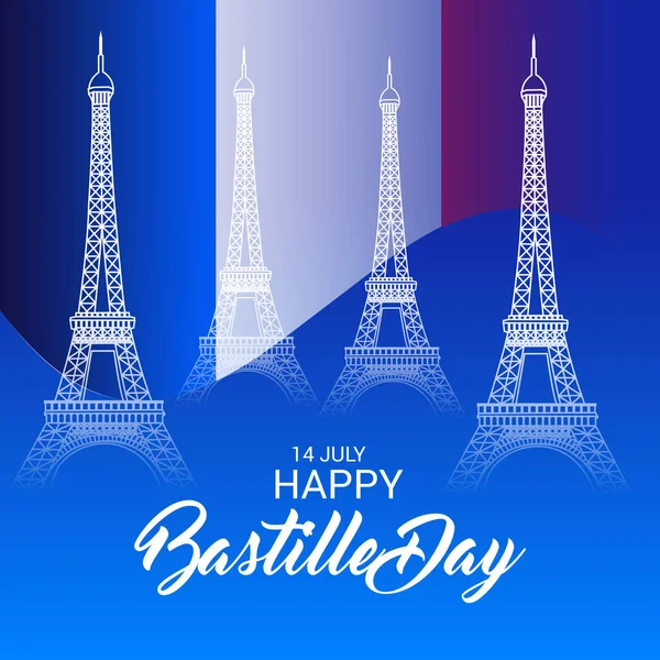 Nationalfeiertag in Frankreich — Stockvektor