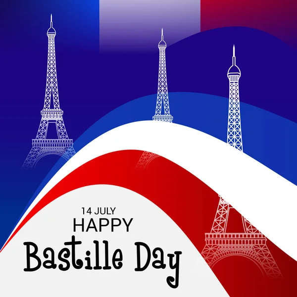 Francia Día de la Bastilla — Vector de stock