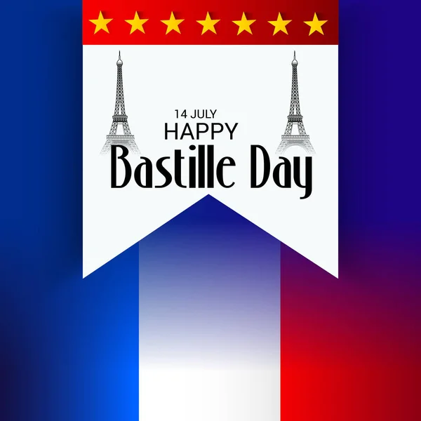 Dia de bastilha de frança — Vetor de Stock