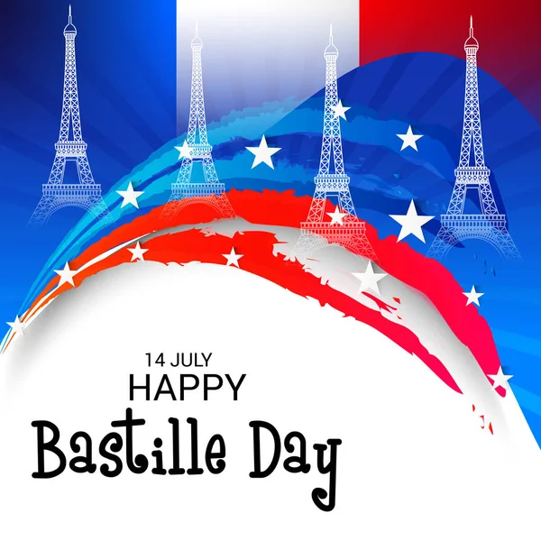 День взятия Бастилии во Франции — стоковый вектор