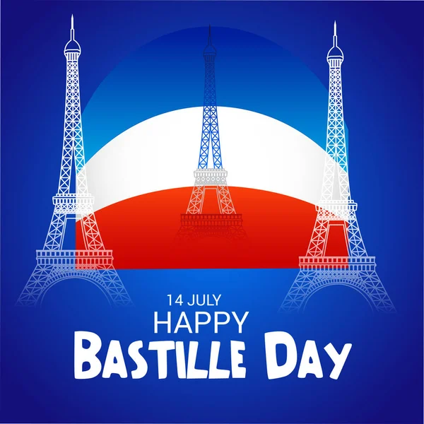 Francouzský Bastille den. — Stockový vektor