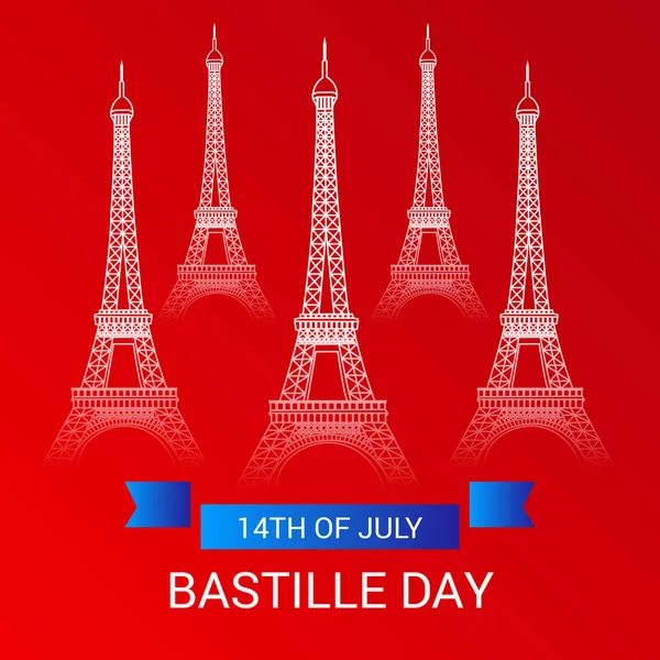 День взяття Бастилії Франції . — стоковий вектор