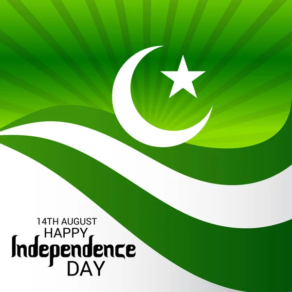 Pakistan självständighetsdagen. — Stock vektor