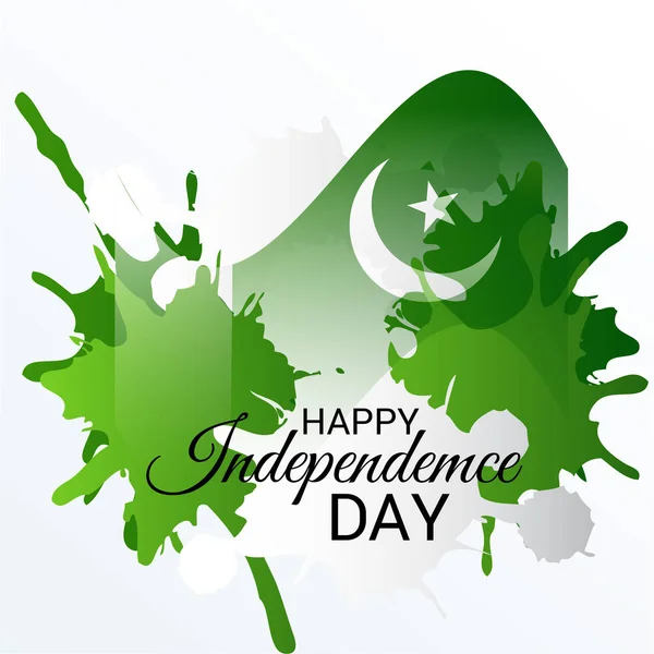 Día de la independencia de Pakistán . — Vector de stock