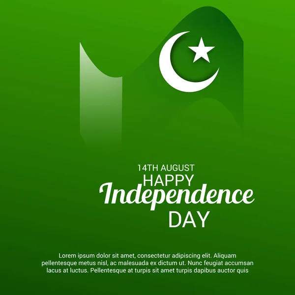Dia da independência do Paquistão . —  Vetores de Stock