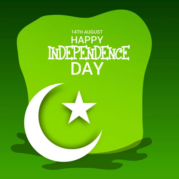 Día de la independencia de Pakistán . — Vector de stock