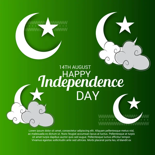 Festa dell'indipendenza del Pakistan . — Vettoriale Stock