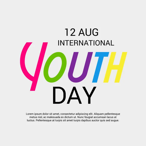Hari Orang Muda Internasional . - Stok Vektor