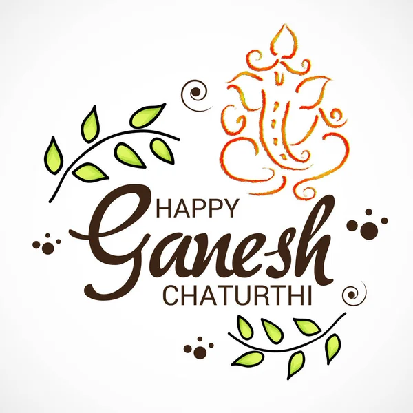 Šťastný Ganesh Chaturthi. — Stockový vektor