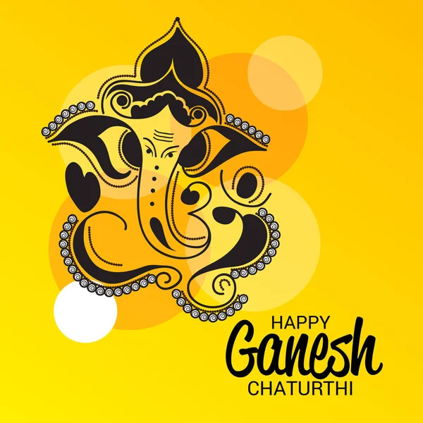 Szczęśliwy Ganesh Chaturthi. — Wektor stockowy