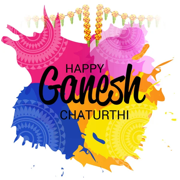 Šťastný Ganesh Chaturthi. — Stockový vektor