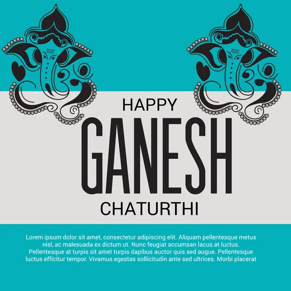 Mutlu Ganesh Chaturthi. — Stok Vektör