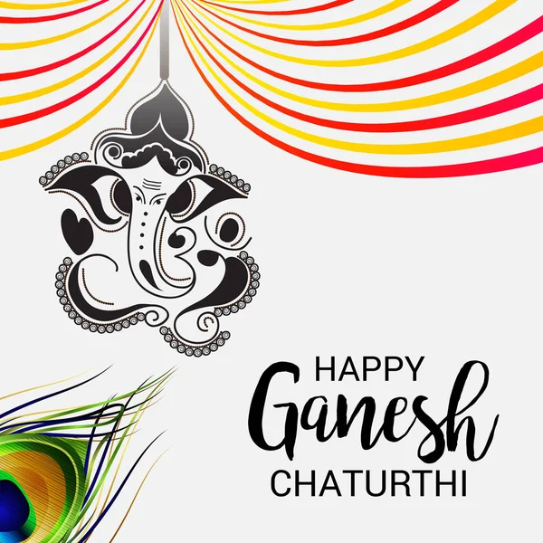 Ganesha feliz chaturthi . —  Vetores de Stock