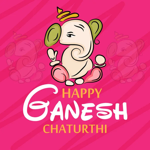 Ganesha feliz chaturthi . —  Vetores de Stock