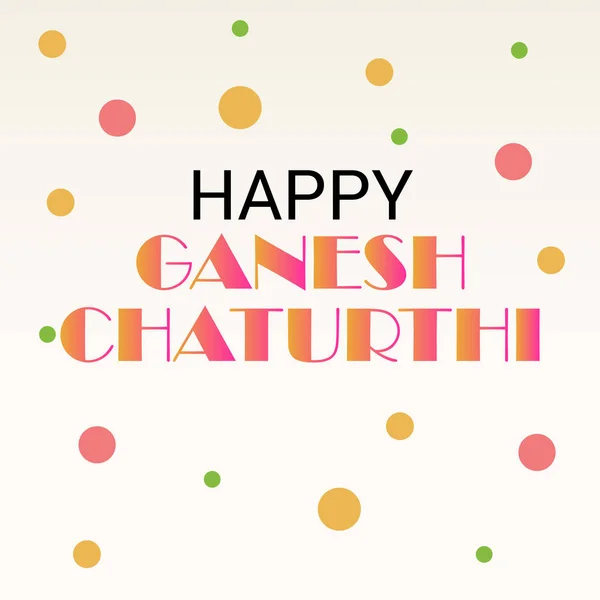 Ganesha feliz chaturthi . —  Vetores de Stock