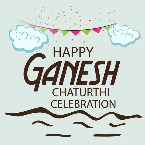 Mutlu Ganesh Chaturthi — Stok Vektör