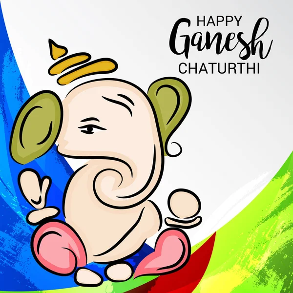 Gelukkig Ganesh Chaturthi. — Stockvector