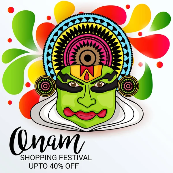 Feliz celebración de Onam . — Vector de stock