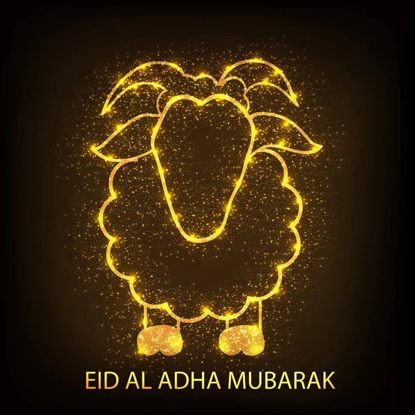 Al adha di Eid mubarak. — Vettoriale Stock