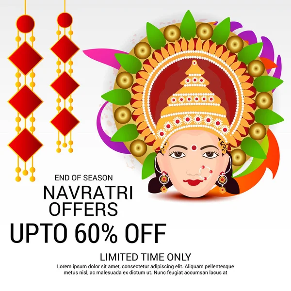 Feliz celebración Navratri . — Vector de stock