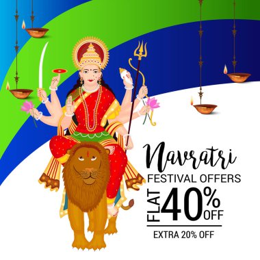 Mutlu Navratri kutlama.