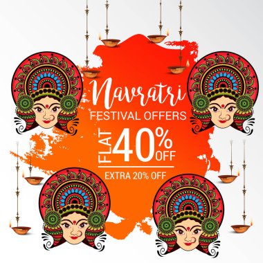 Mutlu Navratri kutlama.