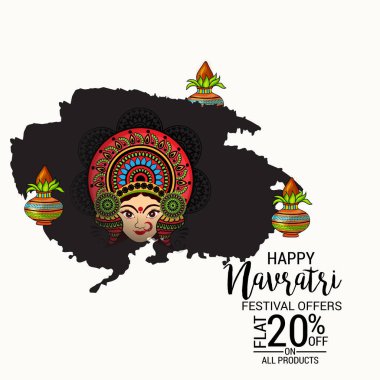 Mutlu Navratri kutlama.