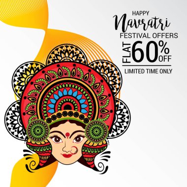 Mutlu Navratri kutlama.