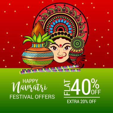 Mutlu Navratri kutlama.