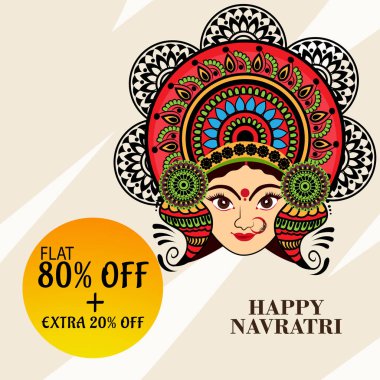 Mutlu Navratri kutlama.