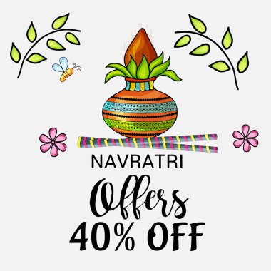 Mutlu Navratri kutlama.