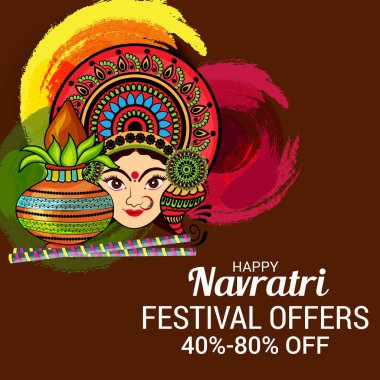 Mutlu Navratri kutlama.