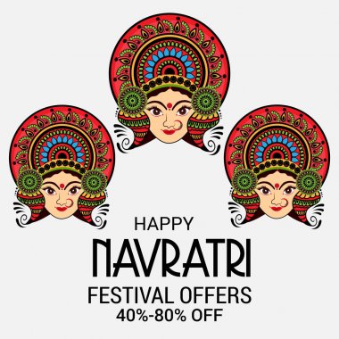 Mutlu Navratri kutlama.