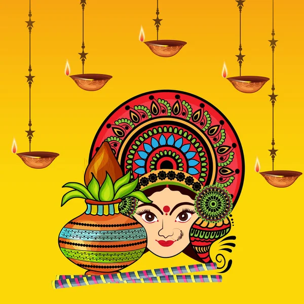 Feliz celebración Navratri . — Vector de stock