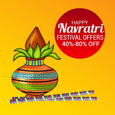 Mutlu Navratri kutlama.