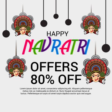 Mutlu Navratri kutlama.