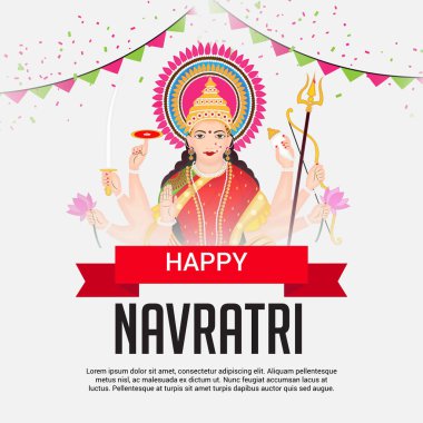Mutlu Navratri kutlama.