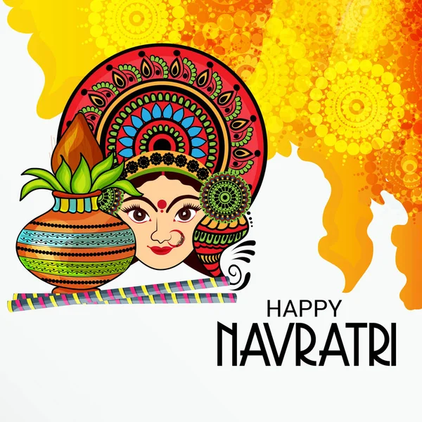 Felice celebrazione dei Navratri . — Vettoriale Stock